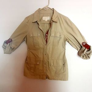 MK Long Sleeve Jacket Blouse (Khaki
